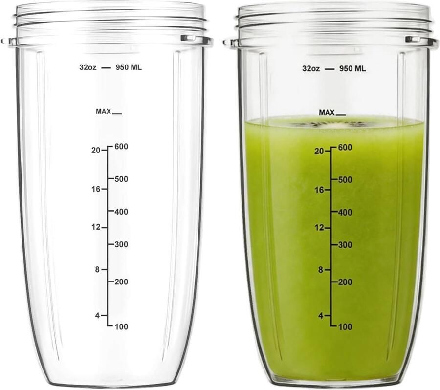 Voor Cup 2-pack 950 ml Nutri Bullet Blender Cups Vervangende Beker Accessoires Passend voor 600 W 900 W Nutrient Extractor