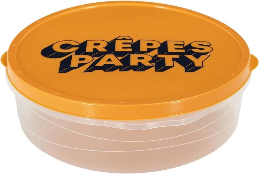 Voorraaddoos Pannenkoeken Bewaarbox Keuken Vers Houden Lichtgewicht Recyclebaar 28cm Diameter 9cm Hoogte Oranje