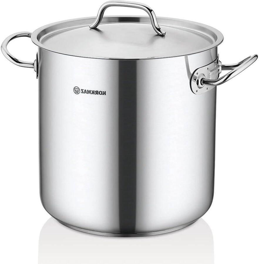 Voorraadpot Braadpan RVS Pan Grote Maaltijden Bereiden Extra Diep Ontwerp 36x33 Cm Zilver