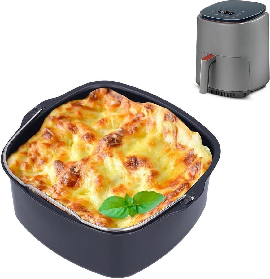 Vorm voor heteluchtfriteuse bakvorm cakevorm airfryer accessoires cakepan broodbakmand cakevat-friteuse voor HD9925 HD9860 HD9905 01 (18cm)