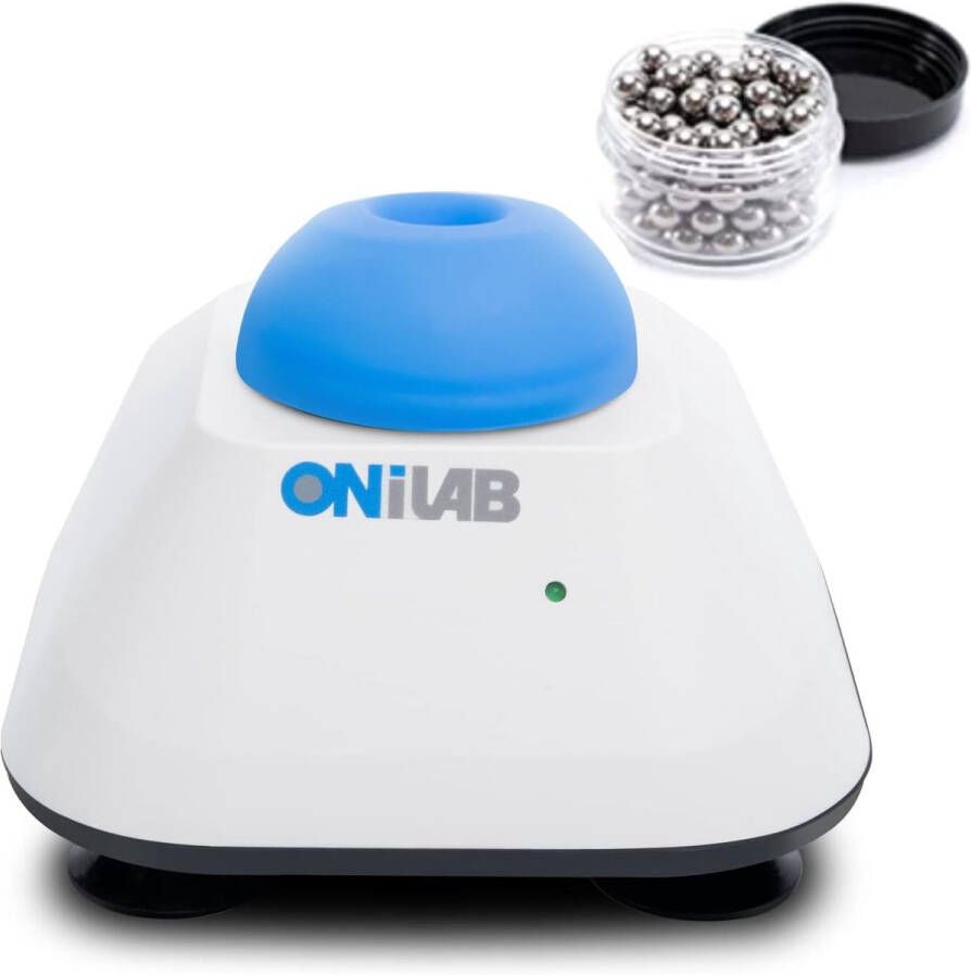 Vortex Mini-mixer met touch-functie voor laboratorium nagellak en acrylverf 120 stuks gemengde ballen blauw