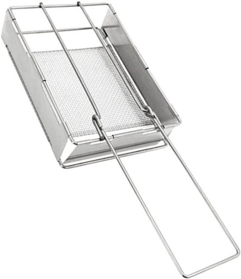 Vouwbaar Grillrek Broodrooster Rek Buiten Koken Ruimtebesparend Ontwerp 29 x 11 x 4 cm Zilver