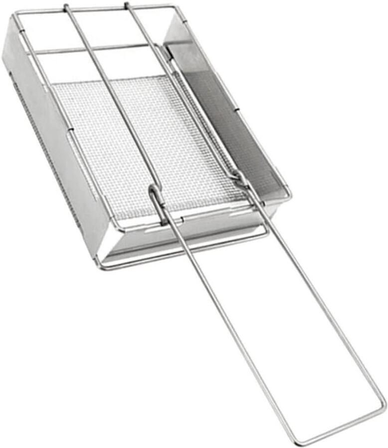 Vouwbaar Grillrek Broodrooster Rek Buiten Koken Ruimtebesparend Ontwerp 29 x 11 x 4 cm Zilver