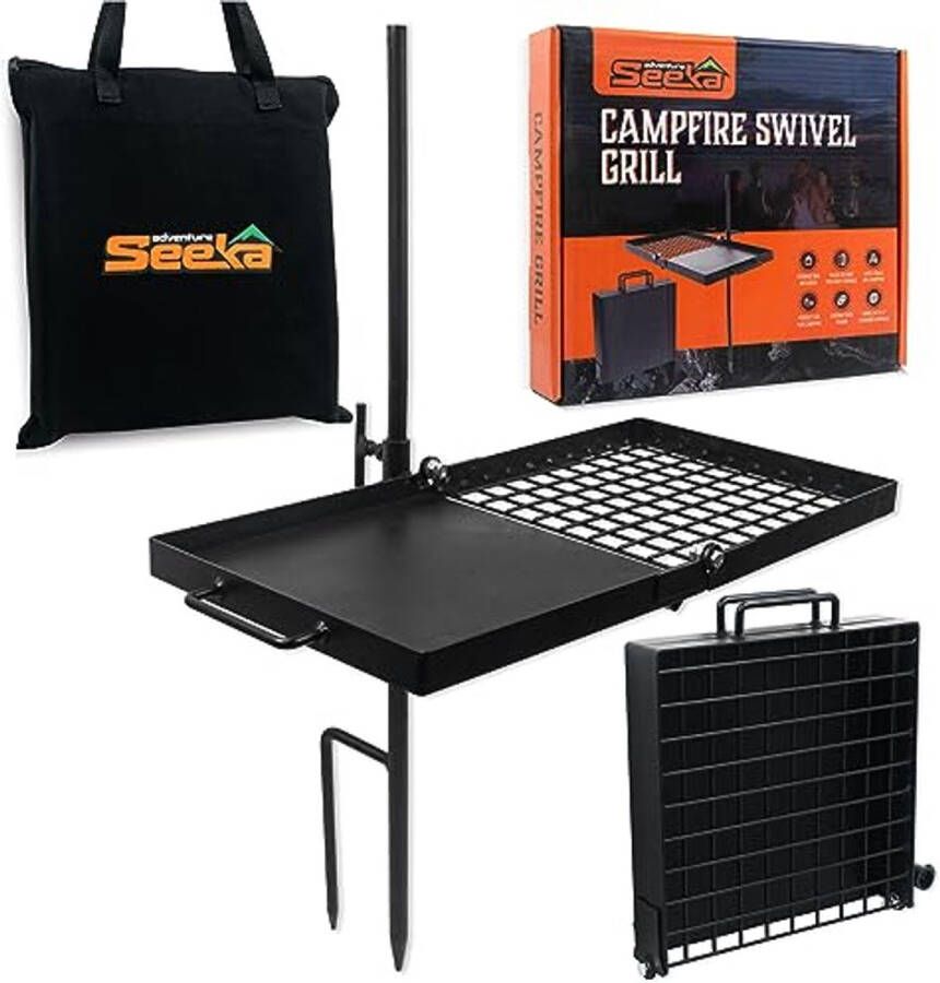 Vouwbare Camp Grill met Zwivel voor Koken op het Kampvuur 24 Kookoppervlak