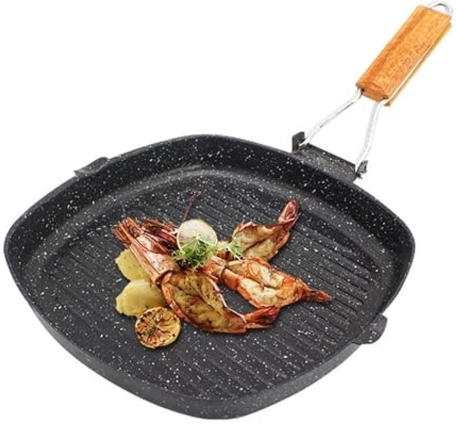 Vouwbare Grillpan met Anti-aanbaklaag voor Buiten 20x20cm