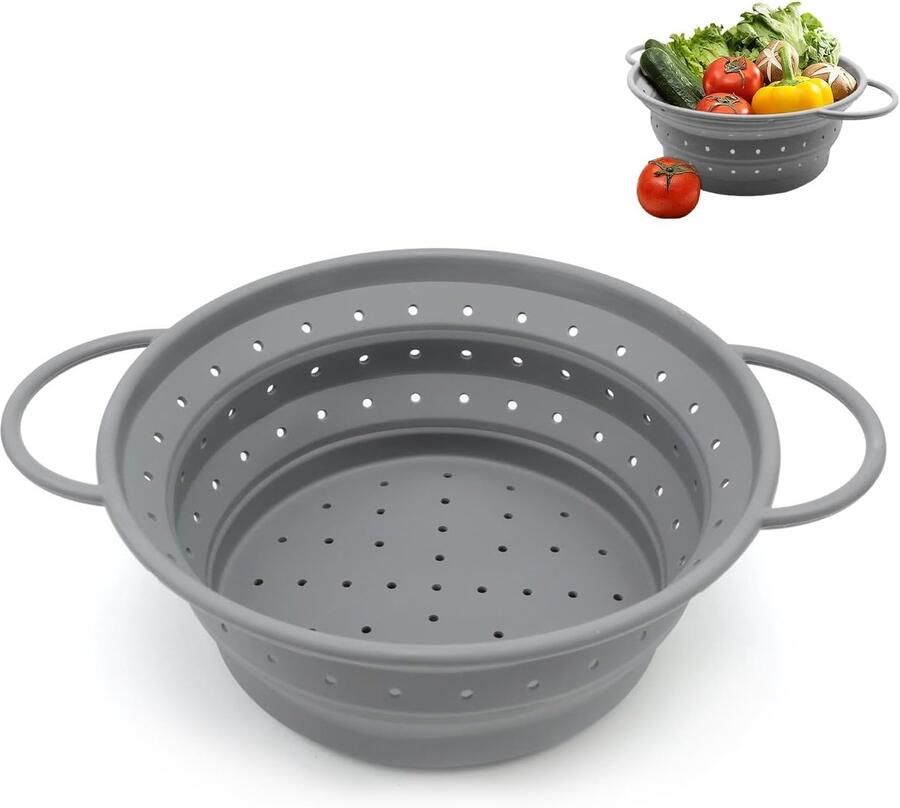 Vouwbare Pastamaker van Hoogwaardige Materialen met Opvouwbare Zeef en Handvat voor Groenten Fruit en Pasta