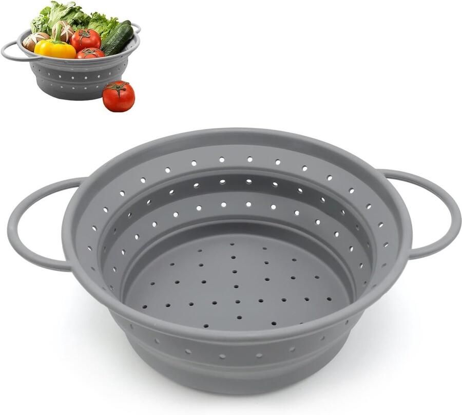 Vouwbare Pastamaker van Hoogwaardige Materialen met Zeef Handvat en Hoge Temperatuurweerstand voor Groenten Fruit en Pasta