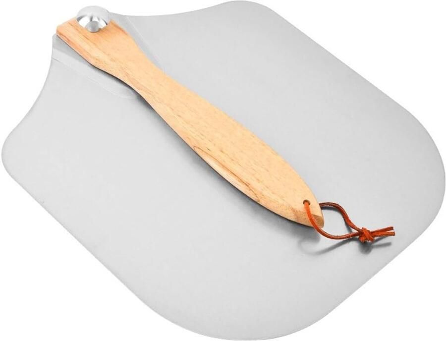 Vouwbare Pizzaschop met Houten Handvat 30.5 x 35.7 cm Duurzaam Aluminium voor Thuis Pizza Bakken en Brood Keukenaccessoires