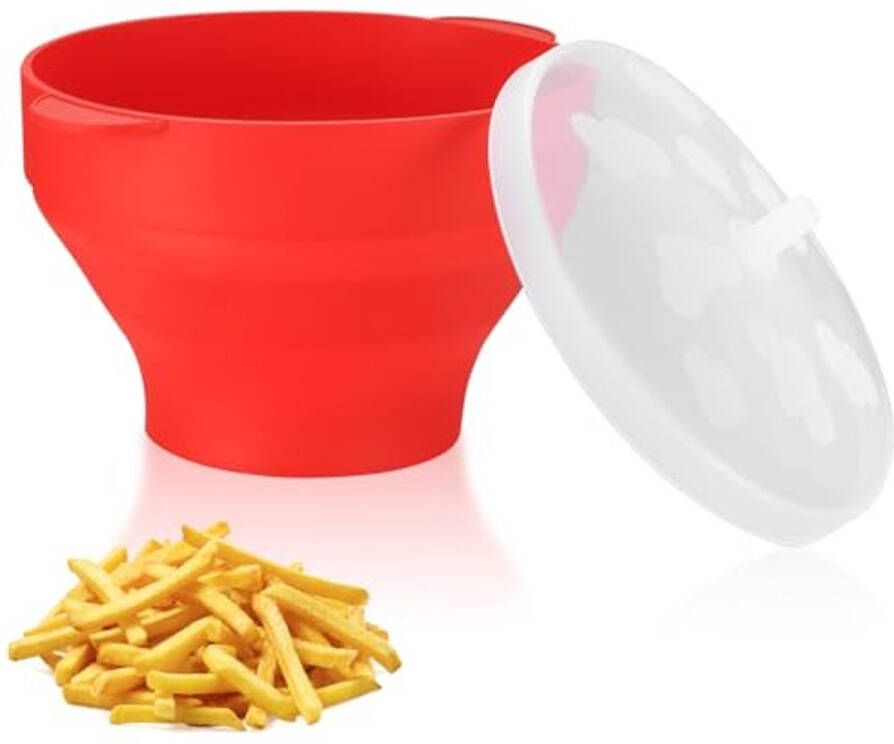 Vouwbare Popcorn Maker voor Magnetron Silicoon Popcorn Kom met Deksel BPA Vrij