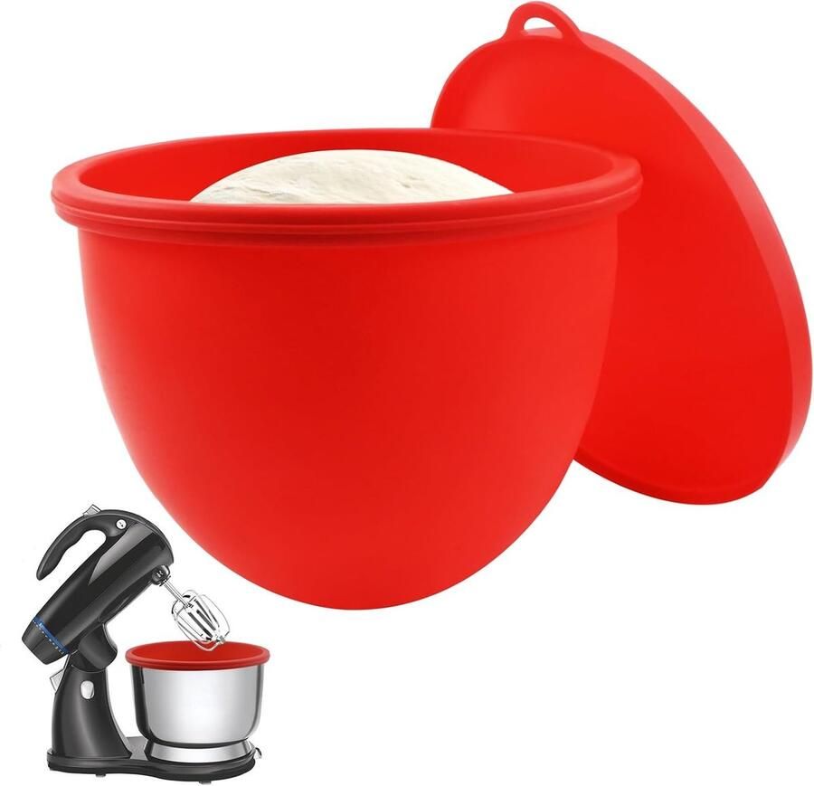 Vouwbare Siliconen Inzetstukken voor Kom met Kantelkop en Deksel Geschikt voor 5 Quart Keukenmachines Ideaal voor Koken en Bewaren