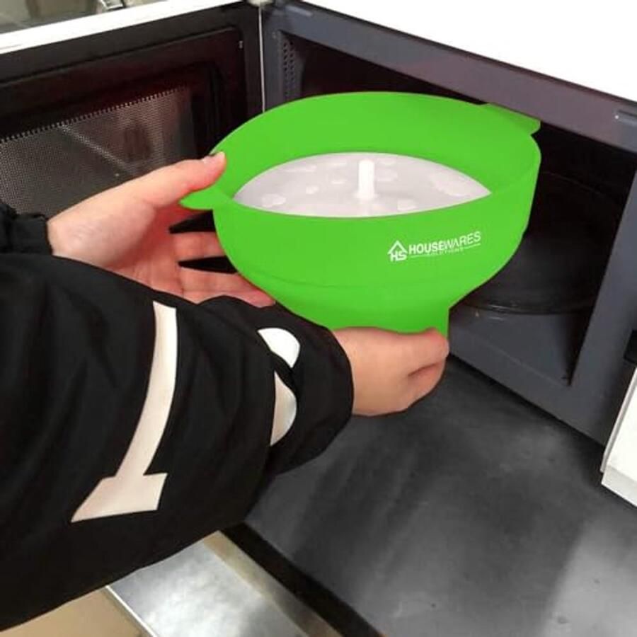 Vouwbare Siliconen Magnetron Popcornmaker met Deksel en Handvatten