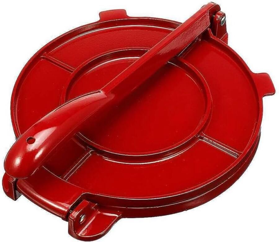 Vouwbare Tortilla Pers Maïs Drukmachine Makkelijk Pannenkoeken Maken Duurzaam Aluminium 20cm Diameter Rood