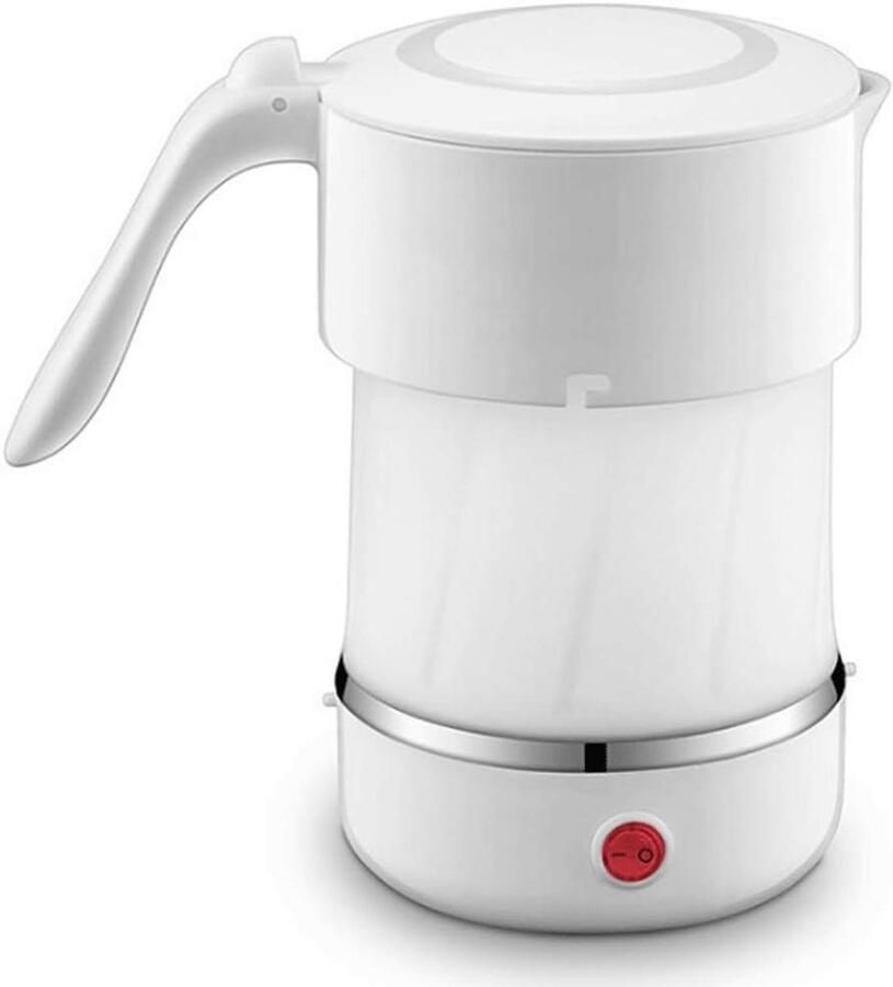 Vouwbare Waterkoker Mini Reis Kettle Reizen en Kamperen Compact Opvouwbaar Ontwerp 0.6L Capaciteit Wit