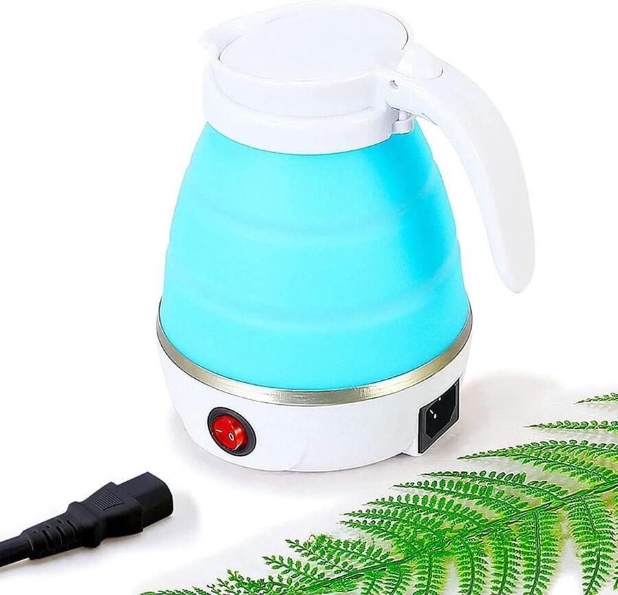 Vouwketel Reisketel Opvouwbare waterkoker Water Koken Onderweg Voedselkwaliteit Siliconen 06L Blauw