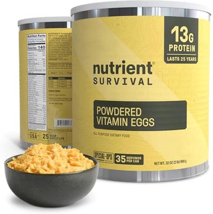 Vriesgedroogde Eierenmix Glutenvrij Noodvoedsel met 33 Essentiële Voedingsstoffen voor Survival