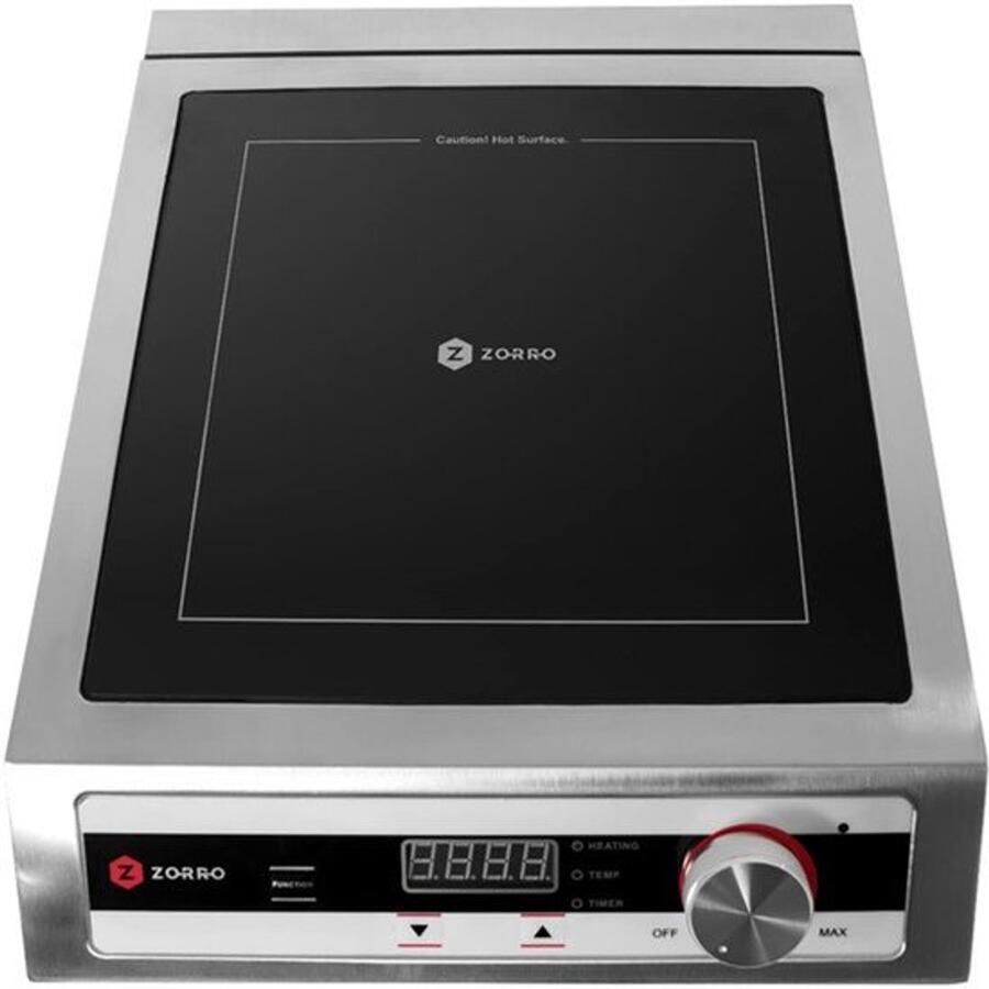 Vrijstaande Elektrische Kookplaat Inductie 3500 Watt Vermogen 42 cm Breed RVS Behuizing Voor Keuken En Gastro