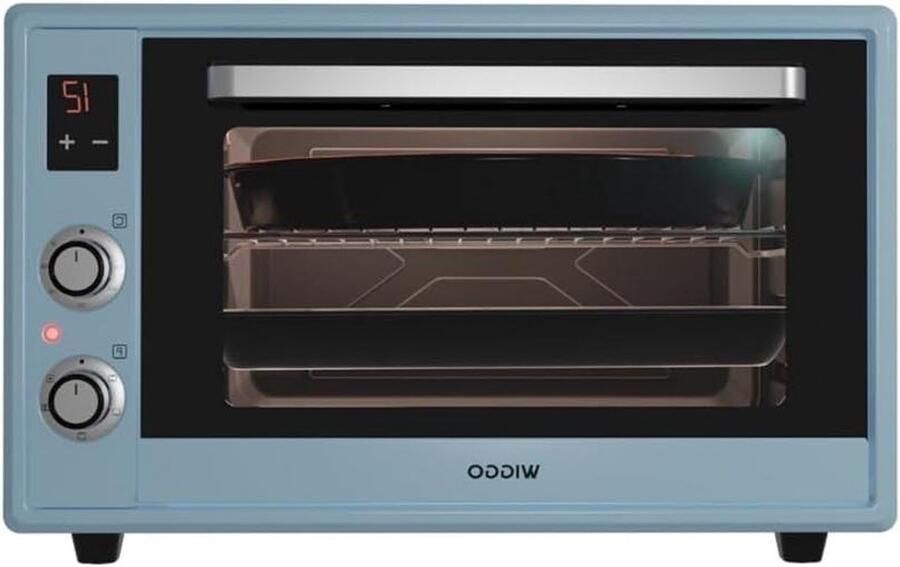 Vrijstaande Mini Oven Compacte Oven Keuken Gebruik Grote Inhoud 65 Liter Aqua Blauw