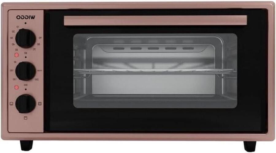 Vrijstaande Mini Oven Kleine Oven Koken en Bakken 5 Jaar Garantie 45 Liter Roze