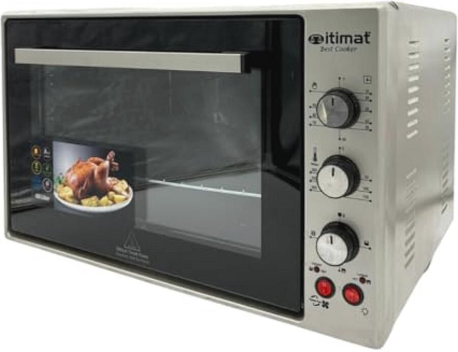 Vrijstaande Oven 60 Liter 1837 Watt Hetelucht Perfect voor Thuis