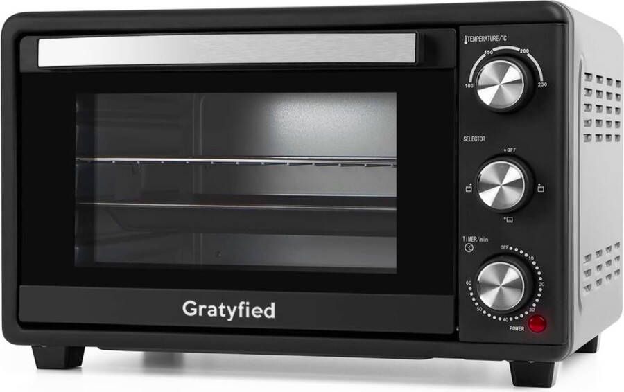 Vrijstaande Oven Elektrische Heteluchtoven 45 Liter 2000 Watt