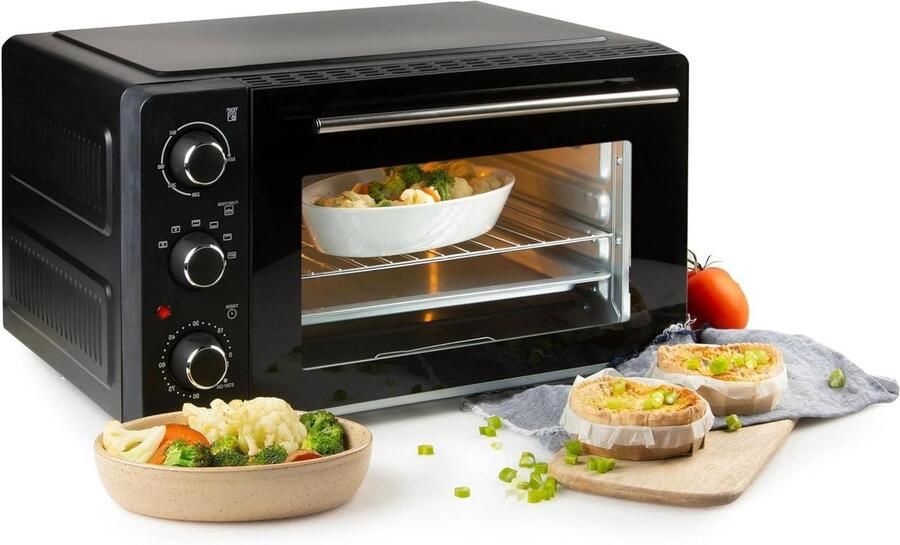 Vrijstaande Oven Mini Oven Aanrecht Lekker Koken Met Grillfunctie 28 Liter Zwart