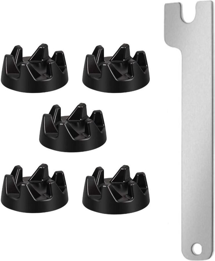 VT Goods Vervangende Blender Koppeling KitchenAid Rubber Koppeling 5 Pack Gear Koppeling Geschikt voor KSB52 Zwart