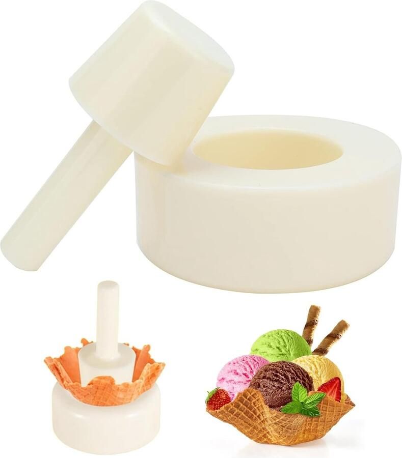 VT Goods Wafelijzer Zelfgemaakte IJsjes Perfecte Crispy Wafels Compact en Gebruiksvriendelijk IJsje Maken Voor Thuisgebruik Zwart