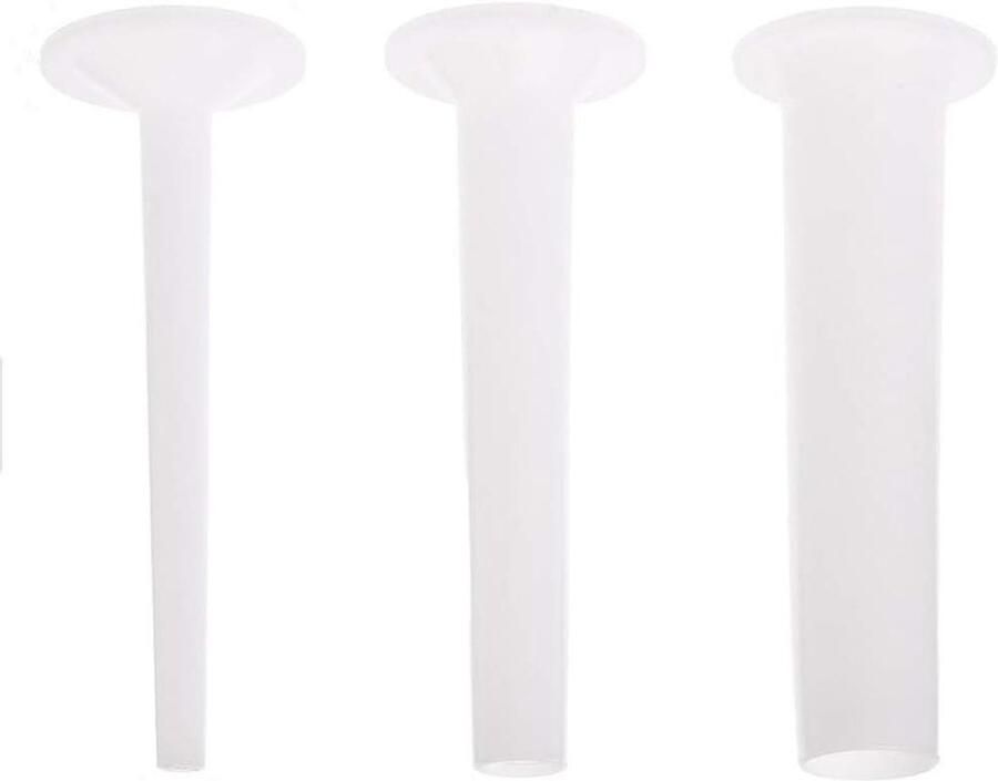 Vulbuizen Worstmaker Vleesvuller Accessoires Zelf Worst Maken Set van 3 16cm Lengte Wit