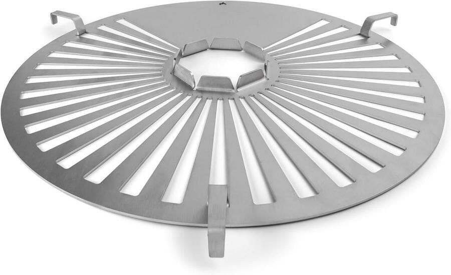 Vuurkorf Grillrooster Buitenkeuken Accessoire Koken op Houtskool Roestvrij Staal 54 x 54 x 3 cm Zilver