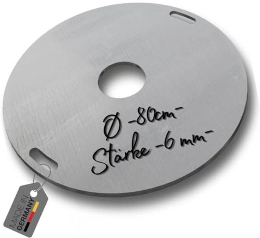 Vuurplaat Ø 80 cm 2-in-1 Grillplaat en Vuurschaal voor Buiten