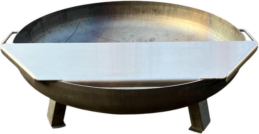 Vuurplaat Plancha Grillplaat Bakplaat Buiten Koken 4mm Roestvrij Staal 80 cm Vierkant