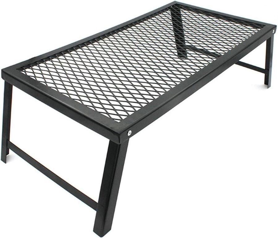 Grillrooster Braadrooster Kookrooster Buiten Koken Opvouwbaar Stabiel 55 x 30 cm Zwart