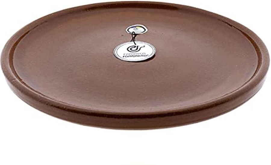 Vuurvaste Keramische Rambel Vleesplaat van Rode Klei 25 x 25 cm