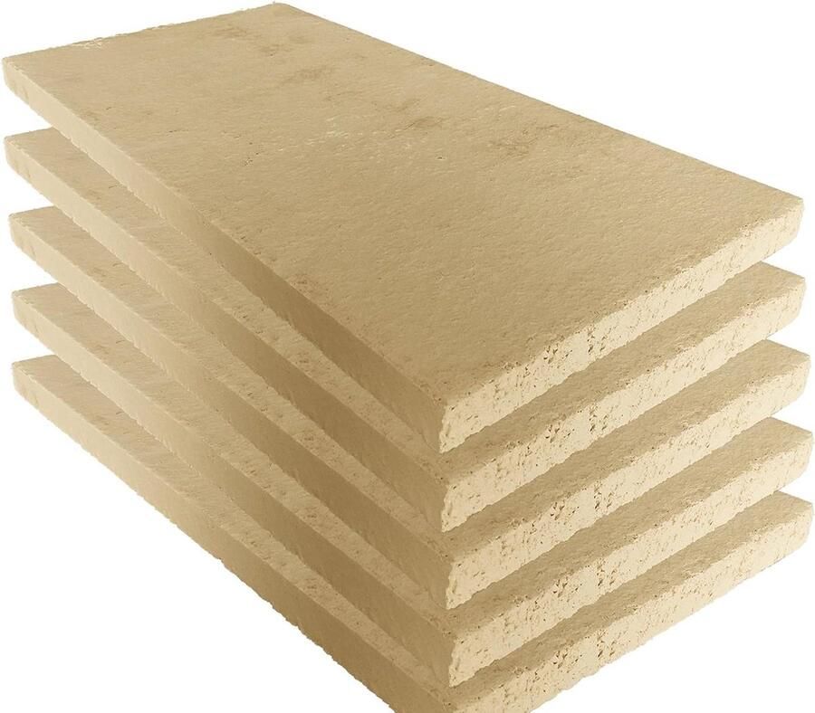 Vuurvaste Plaat Haardplaat Schamotte Oven Bekleden Hittebestendig Cordieriet 40 x 20 x 2 cm Grijs
