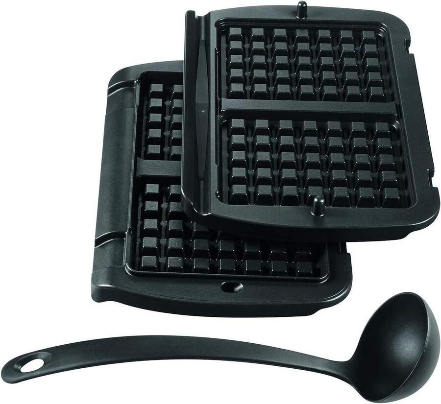 Wafel Accessoire Bakplaten Lekkere Wafels Maken Gegoten Aluminium 2 Grote Wafels Zwart