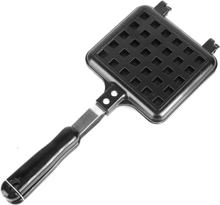 Wafel Bakvorm Wafelijzer Pan Ontbijt Maken Dubbelzijdige Drukplaat Niet gespecificeerd Zwart