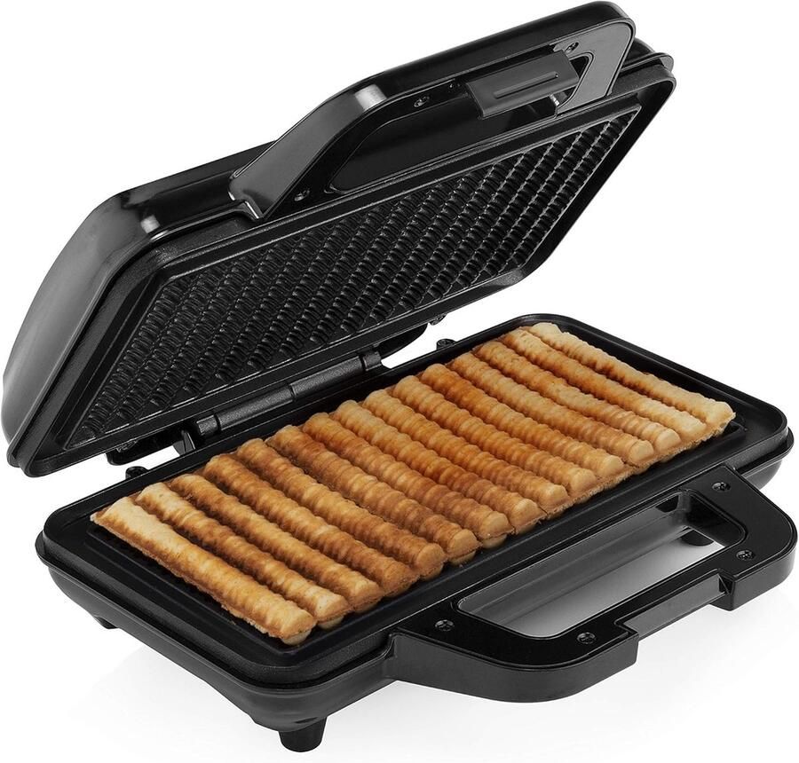 Wafel Friet Maker Wafelvormige Snacks Snelle Snacks Maken 15 Stuks Per Keer 24x29x10 cm Zwart