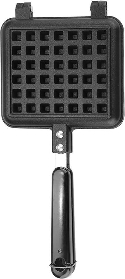 Wafelbakvorm Bakplaat Mallen Zelf Wafels Maken Antiaanbaklaag 31 x 15 cm Zwart