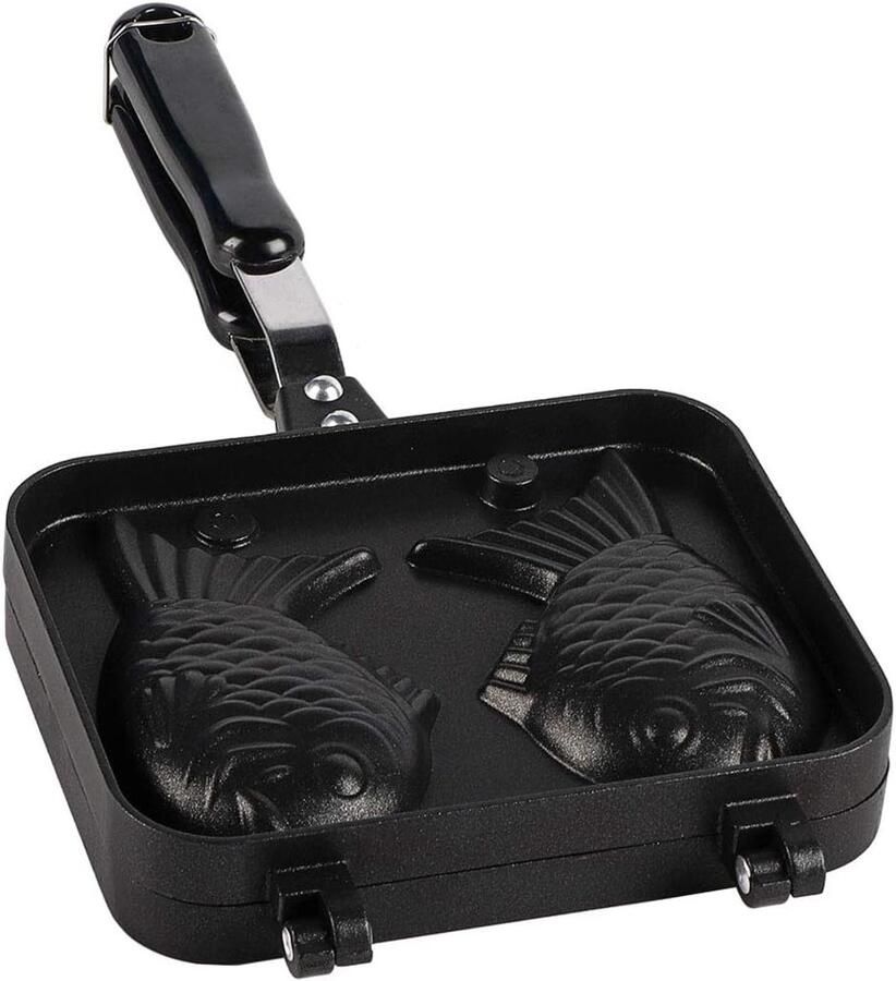 Wafelbakvorm Wafelmaker Wafelijzer Lekkere Wafels Maken Visvormig Ontwerp 38x19x4 cm Zilver