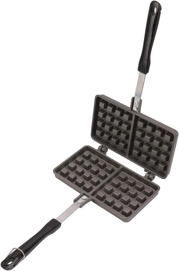 Wafelbakvormpan Wafelijzer Ontbijt Maken Antikleef Gietijzer Niet Gespecificeerd Zilver