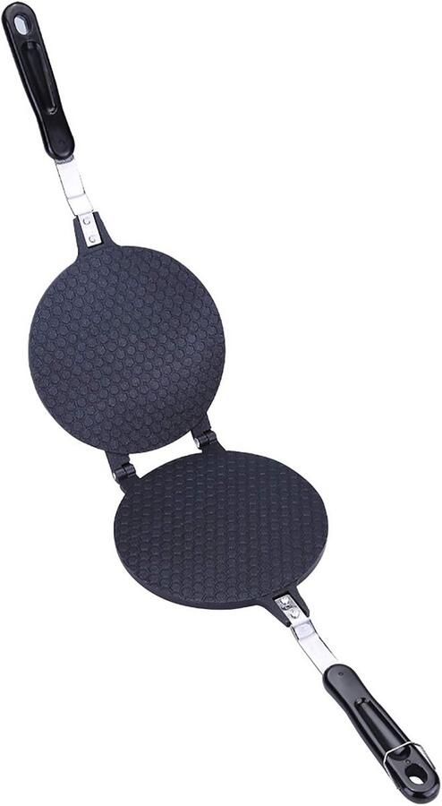 Wafelijzer Pannenkoekenmaker Desserts Maken Anti-aanbaklaag 39 x 18 cm Zwart
