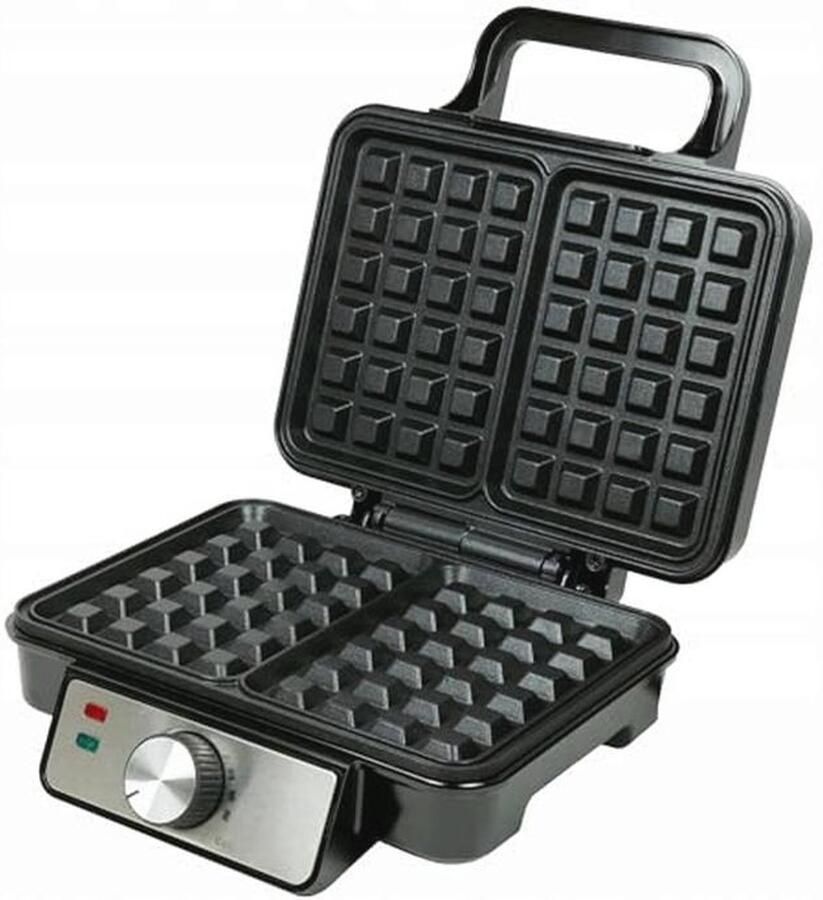 Wafelijzer 1200W voor 2 Grote Belgische Wafels Antiaanbaklaag Cool-Touch Handgreep en Instelbare Temperatuur