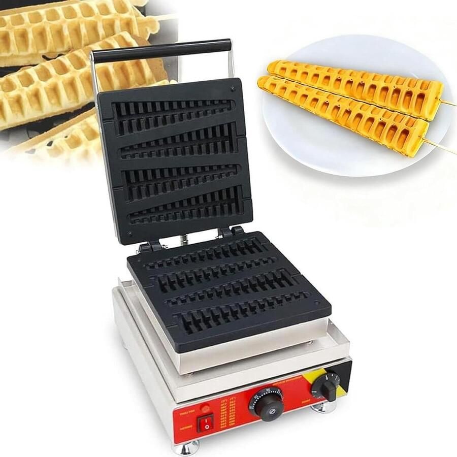 Wafelijzer Apparaat Desserts Maken Dubbele Controle 1600W Zilver