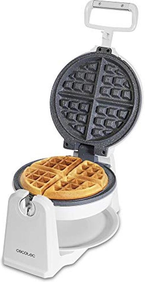 Wafelijzer Apparaat Lekkere Wafels Maken RockStone Antiaanbaklaag 1000 Watt Wit