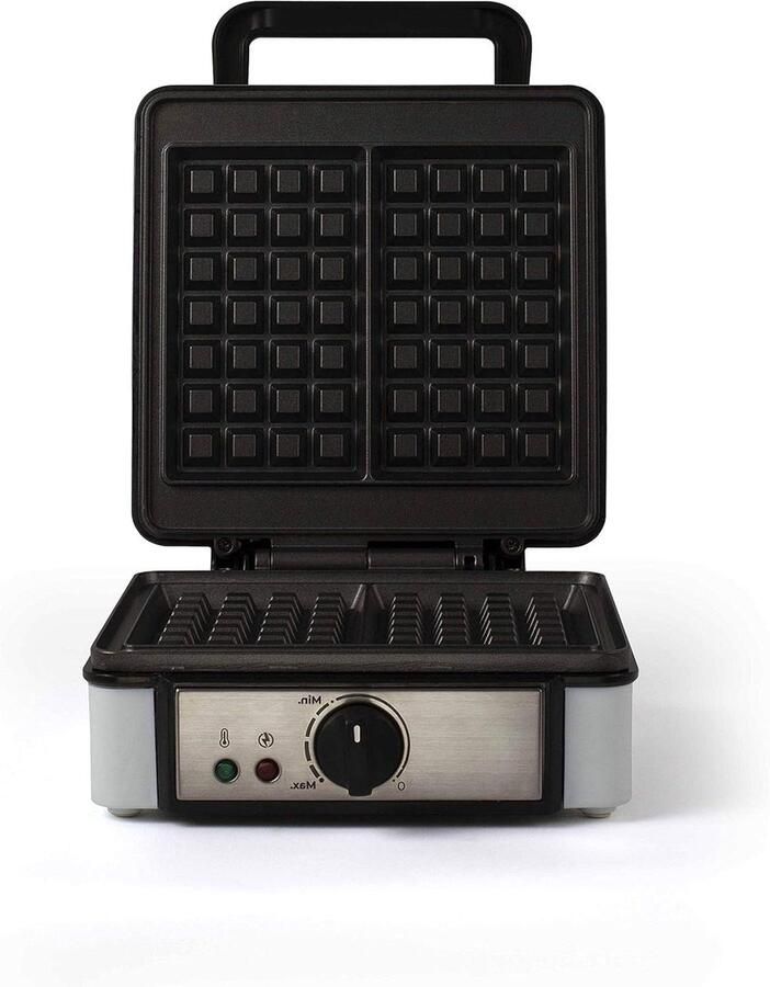 Wafelijzer Apparaat voor wafels Zelf wafels maken Antiaanbaklaag 2 grote wafels Wit