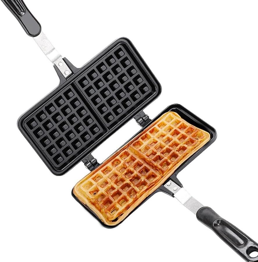 Wafelijzer Bakvorm Lekkere Wafels Maken Dubbelzijdig Verwarmen Niet Gespecificeerd Zwart