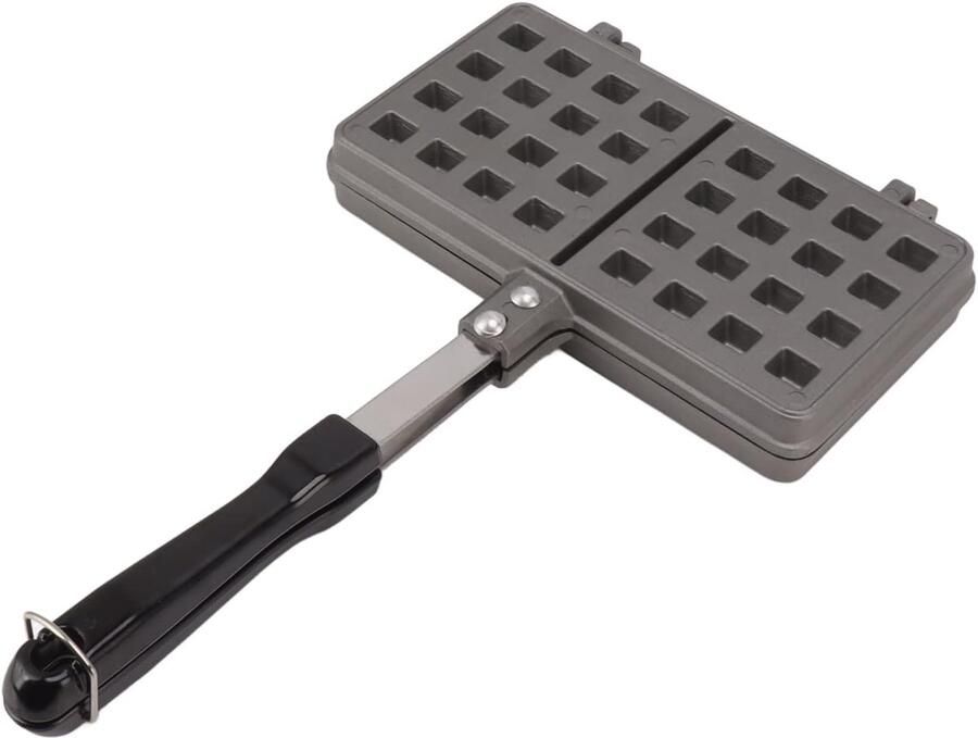 Wafelijzer Bakvorm Ontbijt Maken Antiaanbaklaag 34x22x4 cm Zwart