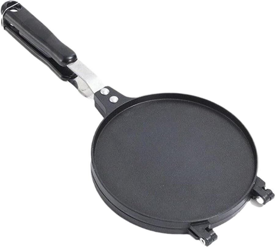 Wafelijzer Bakvorm Dessert Maker Snelle Snacks Draagbaar Ontwerp 20cm Breed Zwart
