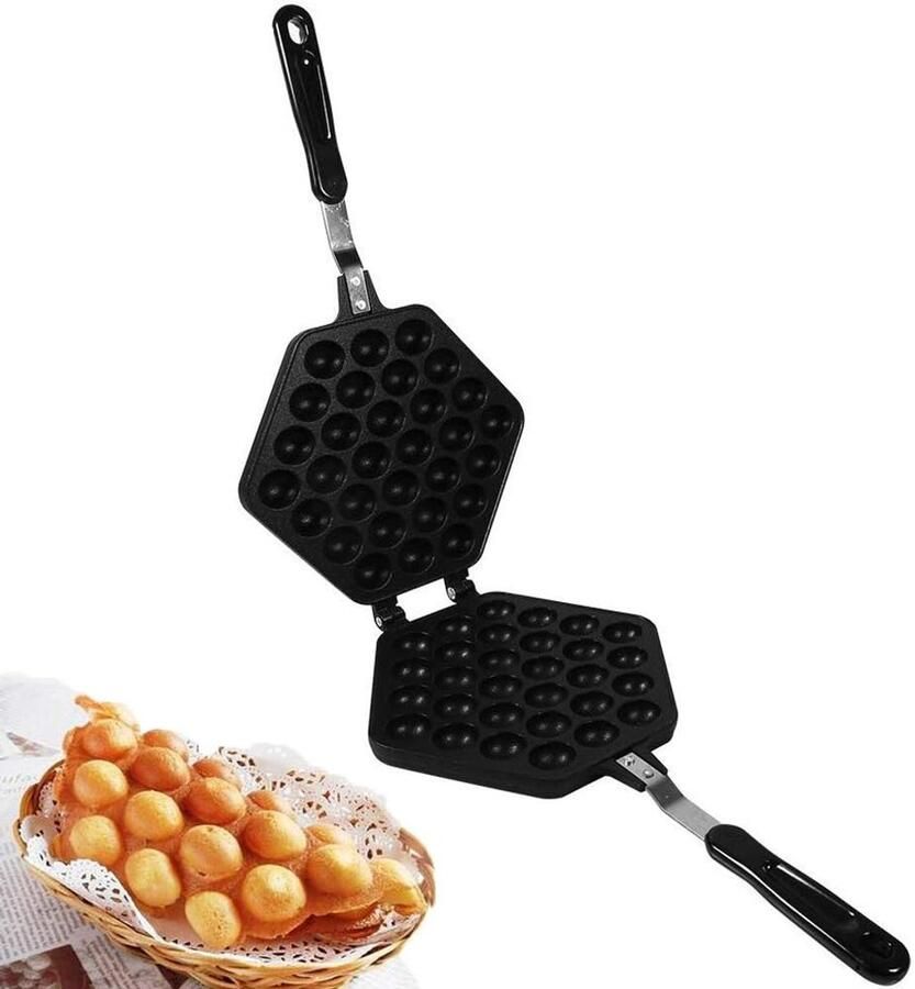 Wafelijzer Bakvorm Thuis Bakken Anti-aanbaklaag 39x20.8 cm Zwart