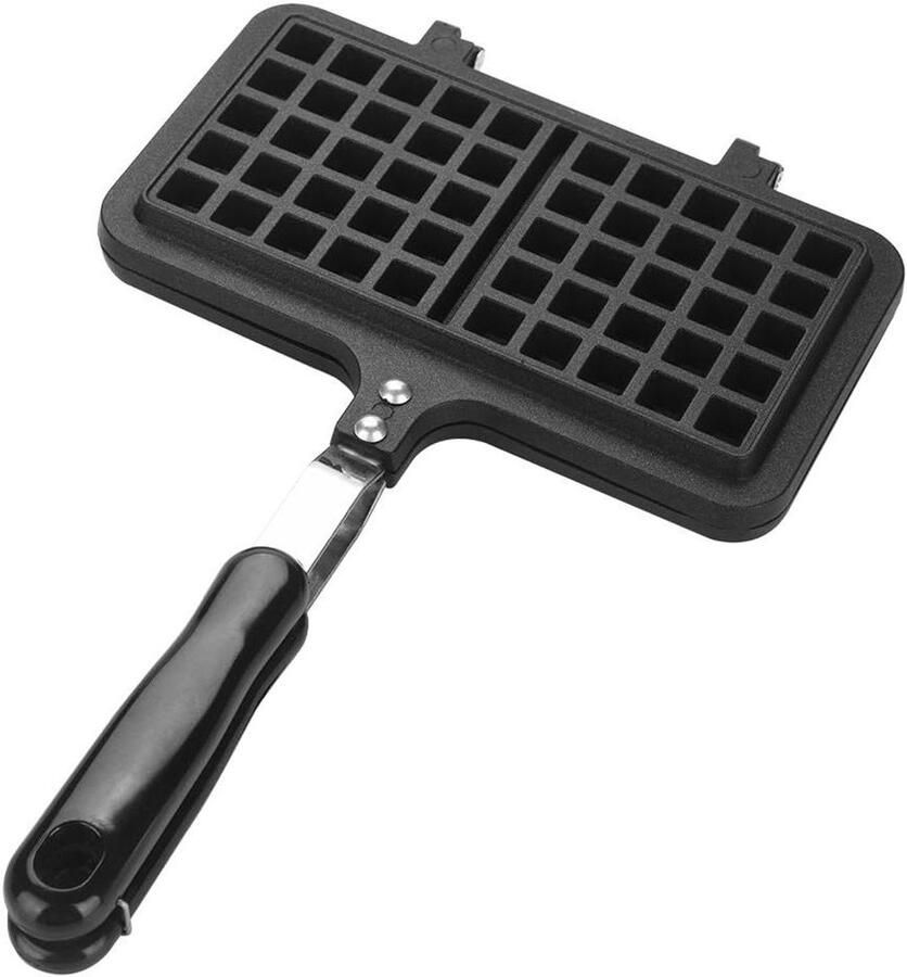 Wafelijzer Bakvorm Thuis bakken Dubbele kop 335 x 215 cm Zwart